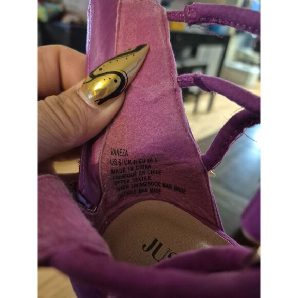 JustFab Vaneza Purple Gladiator Sandals size 6 - Picture 5 of 6